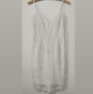 With Me Always Ivory Lace Sleeveless Bodycon Mini Dress · Lulus